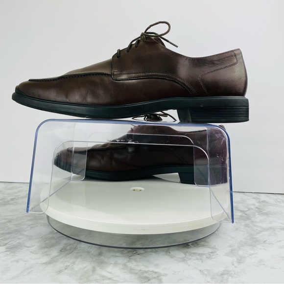 Cole Haan Leather Mens 13 M Dark Brown Square Split Toe Comfort Lace Up C10697 - Picture 3 of 10